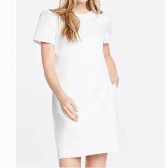 Draper James White Denim Shift Dress - Picture 9 of 12